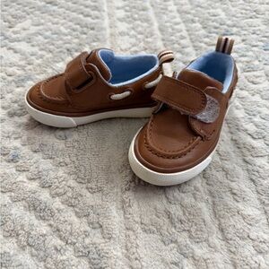 Brown Kids Shoes with Velcro Strap